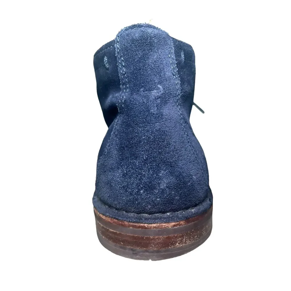 H. S. TRASK CHUKKA BOOT MEN'S SIZE 10M SUEDE LEATHER NAVY BLUE SHOES BOOTS